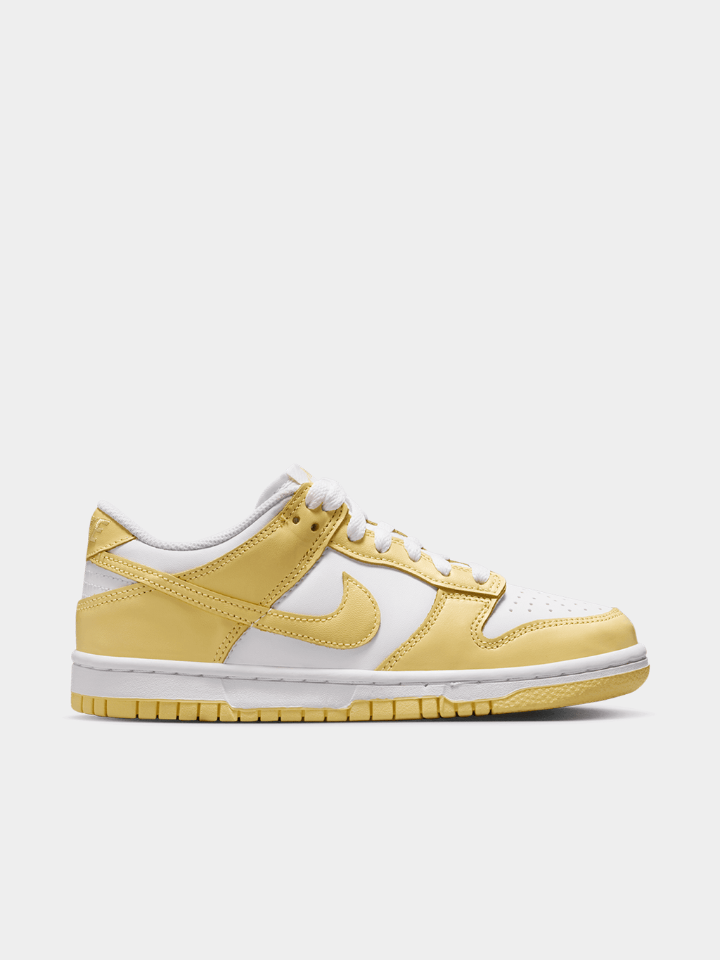 Nike Junior Dunk Low White/Soft Yellow Sneaker