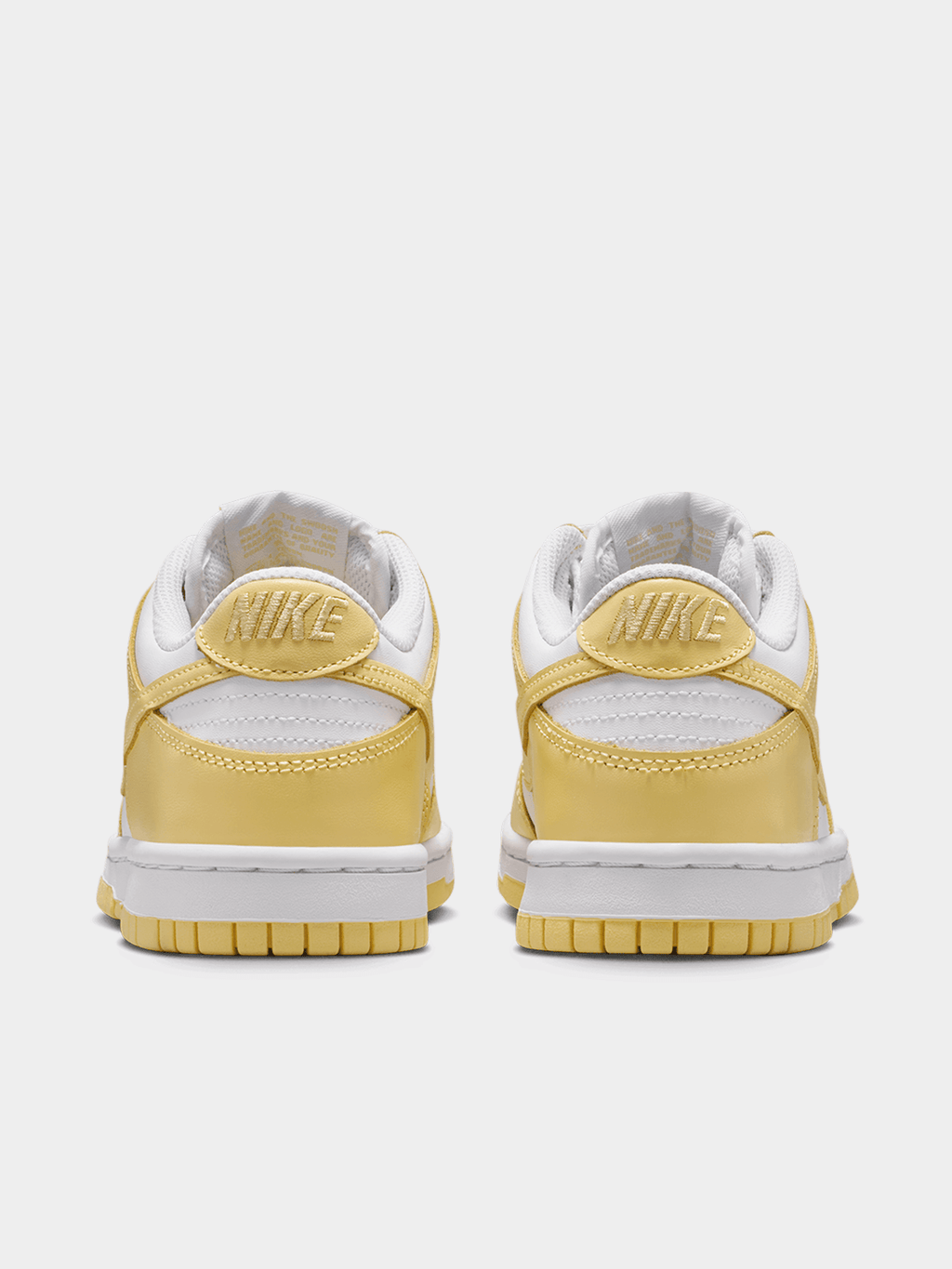 Nike Junior Dunk Low White/Soft Yellow Sneaker