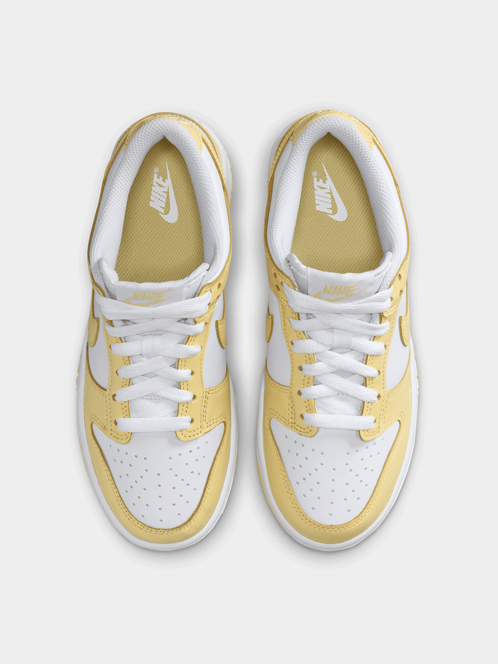 Nike Junior Dunk Low White/Soft Yellow Sneaker
